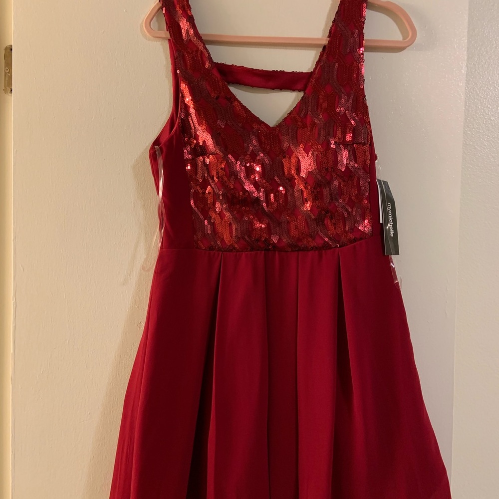 NEW red sequined dress